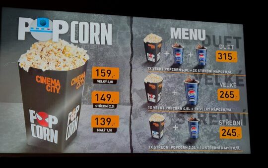 Cinema City popcorn cena
